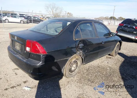 2004 Honda Civic Ex из США, поврежденный, VIN 1HGES26724L019221